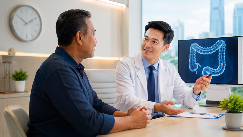 Colorectal cancer screening in Malaysia consultation with a doctor